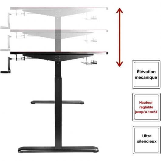 Oplite Supreme Mesa Gaming Preta