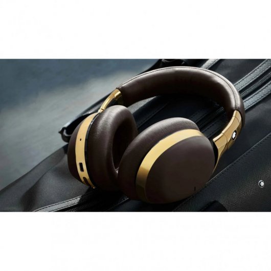 Montblanc MB 01 Auriculares Inalámbricos con Cancelación de Ruido Marrón