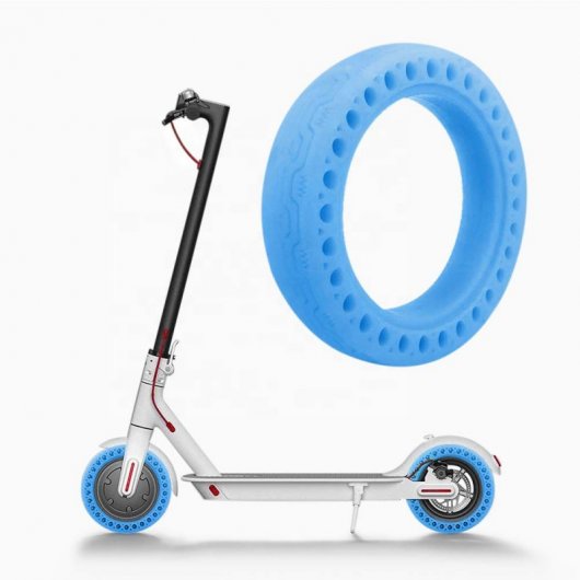 Neumático Sólido Panel de Abeja Azul Fluorescente 8.5" para Patinete Xiaomi M365/Pro/1S/Essential/Pro2