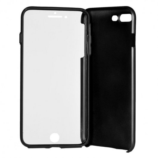 Funda Cromada con Tapa Negra para iPhone 7 Plus
