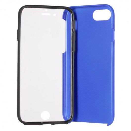 Funda Cromada con Tapa Azul para iPhone 7 Plus