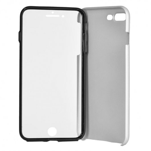 Funda Cromada con Tapa Plata para iPhone 7 Plus