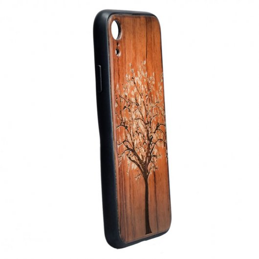 Funda Madera Tallada Árbol para iPhone XR