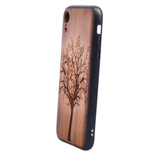 Funda Madera Tallada Árbol para iPhone XR