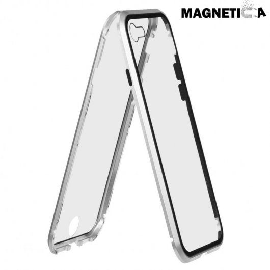 Funda Mágnetica Plata para iPhone 7
