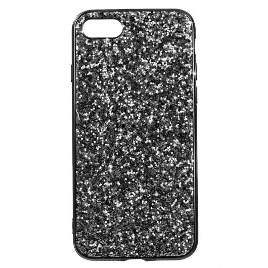 Funda Brillantina Negra para iPhone 7