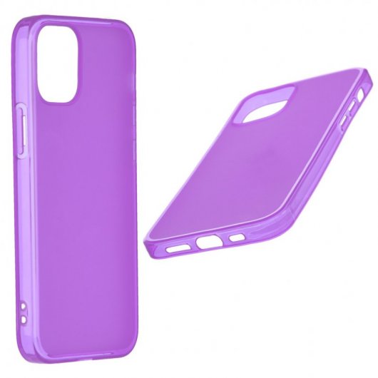 Funda Silicona Lisa Morada para iPhone 12