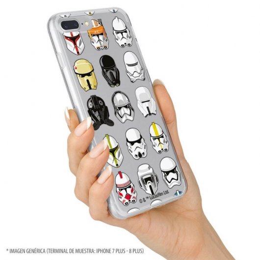 Funda Oficial de Star Wars Patrón Cascos Star Wars para iPhone 7 Plus