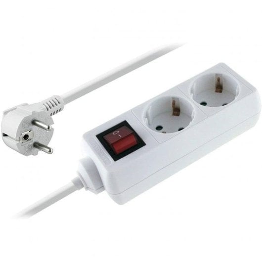 Extrastar Regleta 2 Tomas con Interruptor 1.5m