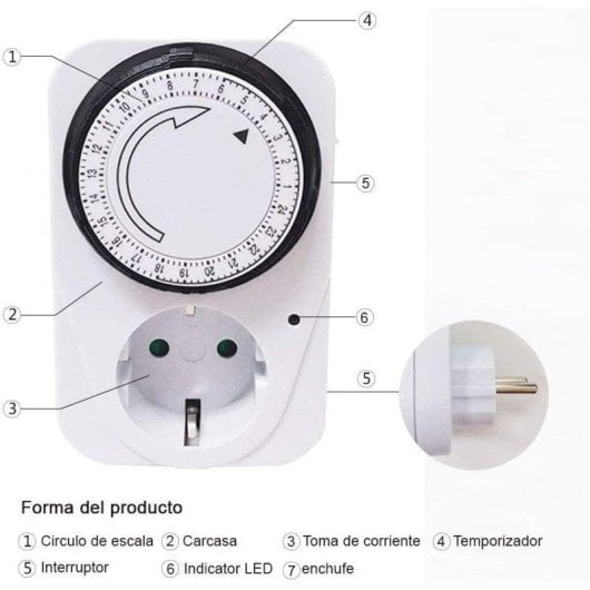 Extrastar Enchufe con Temporizador Analógico