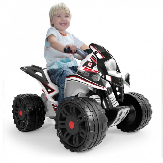 Injusa The Beast Mercedes Quad Eléctrico 12V Blanco