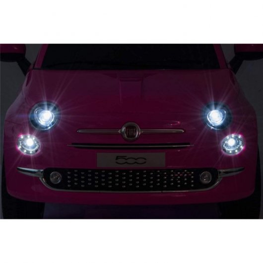 RunRunToys Fiat 500 Coche Eléctrico 12V Rosa