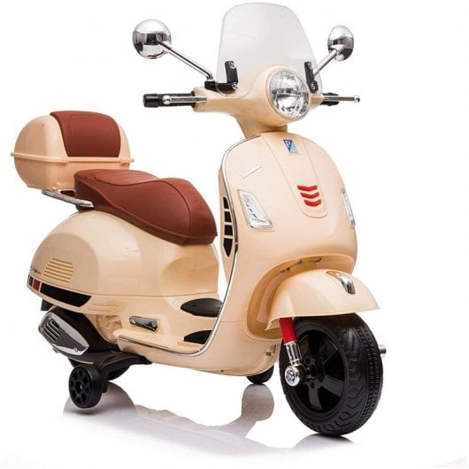 RunRunToys Vespa Primavera Moto Eléctrica 12V Marrón