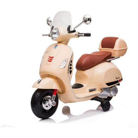 RunRunToys Vespa Primavera Moto Eléctrica 12V Marrón