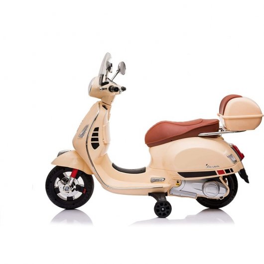 RunRunToys Vespa Primavera Moto Eléctrica 12V Marrón