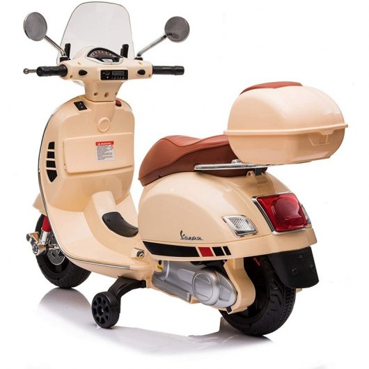 RunRunToys Vespa Primavera Moto Eléctrica 12V Marrón