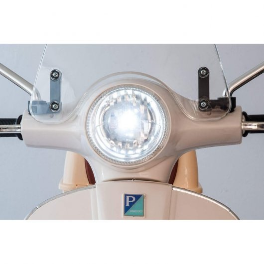 RunRunToys Vespa Primavera Moto Eléctrica 12V Marrón