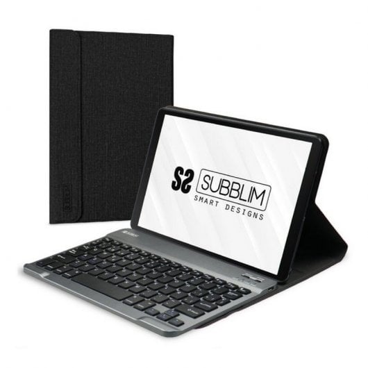 Subblim KeyTab Pro BT Funda con Teclado Bluetooth para Tablets Samsung Galaxy Tab A7 T500/505 10.4" Negra