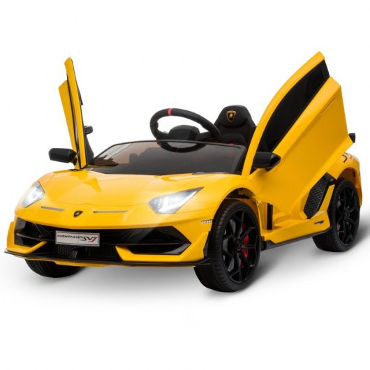 HomCom Lamborghini SVJ Coche Eléctrico Amarillo