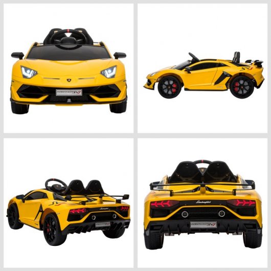 HomCom Lamborghini SVJ Coche Eléctrico Amarillo