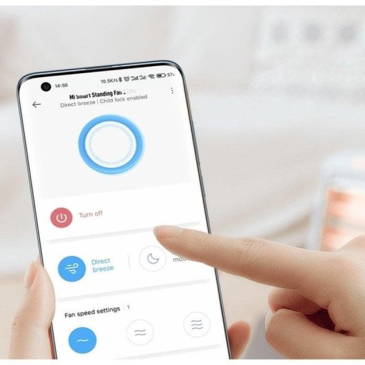 Ventoinha de Pé Xiaomi Mi Smart Standing Fan 2 Lite 38W 3 Velocidades WiFi Ultra Silenciosa