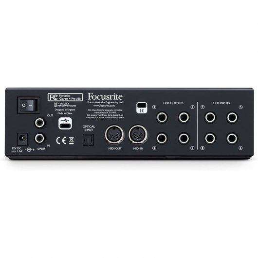 Focusrite Clarett 4 Pre Interfaz de Audio USB MIDI