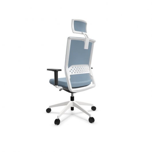 Actiu Stay Atlantic Sea Silla de Oficina con Cabezal Azul/Blanco