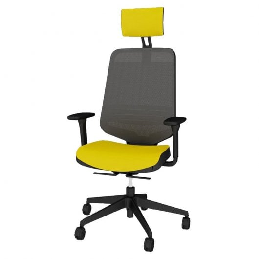 Forma 5 Dot Pro Silla de Oficina con Cabezal Amarilla