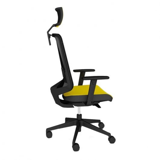 Forma 5 Dot Pro Silla de Oficina con Cabezal Amarilla