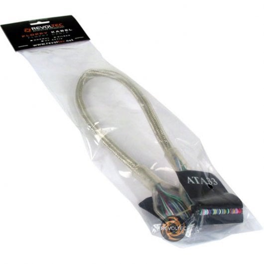 Revoltec Cable Floppy Redondo 48cm Plata