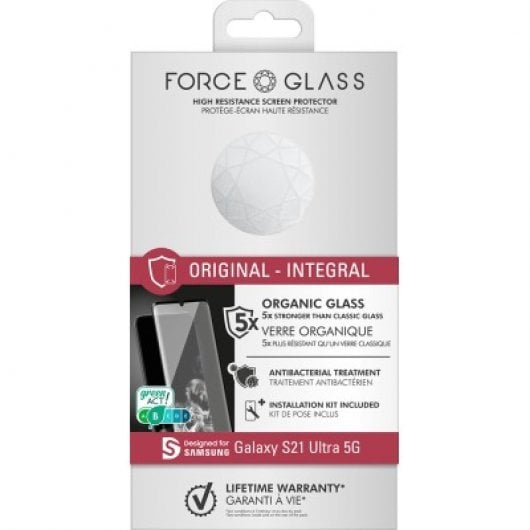 Force Glass Protector Vidrio Orgánico para Samsung Galaxy S21 Ultra 5G