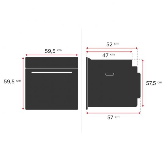 Evvo H3 Horno Pirolítico Multifunción 78L Negro