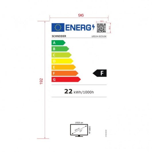 ​SCHNEIDER CONSUMER LED24-SC510K TV 62,2 cm (24.5") Full HD Noir