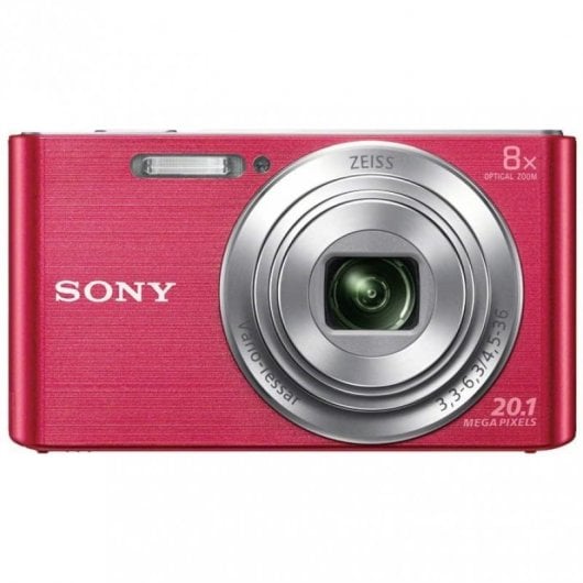 Sony CyberShot DSC-W830 20.1MP Rosa + Funda + SD 8GB