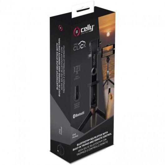 Celly Click Propod Tripod Monopod Bluetooth Negro