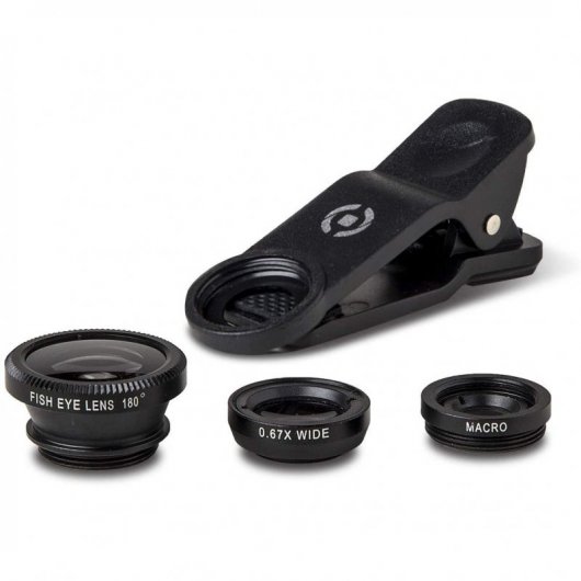 Celly Clip & Click Pack 3 Lentes para Smartphone