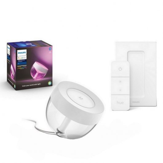 Philips Hue Pack Iris Candeeiro de Mesa LED RGB + Interruptor Atenuador Sem Fios V2