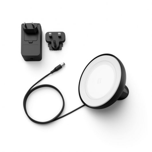 Philips Hue Pack Bloom Lámpara de Mesa Inteligente RGB Negra +  Puente de Conexión