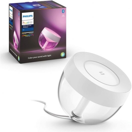 Philips Hue Pack Iris Lámpara de Mesa LED RGB +  Puente de Conexión