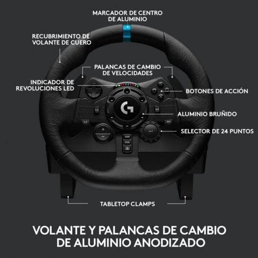 Logitech Pack G923 Lenkrad und Pedale für PS4/PS5/PC + Driving Force Shifter