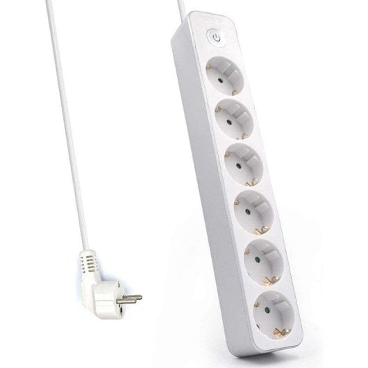 Régua de tomadas Welly Enjoy It WY13166 6 tomadas Schuko proteção infantil interruptor