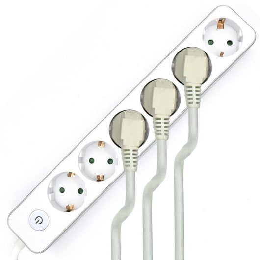 Régua de tomadas Welly Enjoy It WY13166 6 tomadas Schuko proteção infantil interruptor