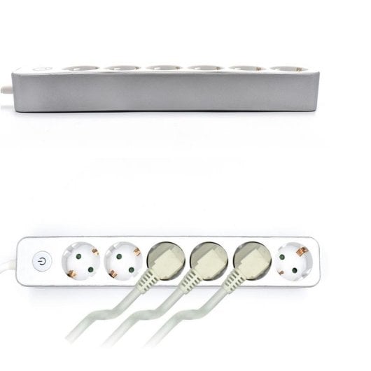 Régua de tomadas Welly Enjoy It WY13166 6 tomadas Schuko proteção infantil interruptor