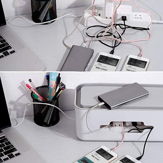 Welly Enjoy IT WY13150 Caja Recogecables Blanco/Gris