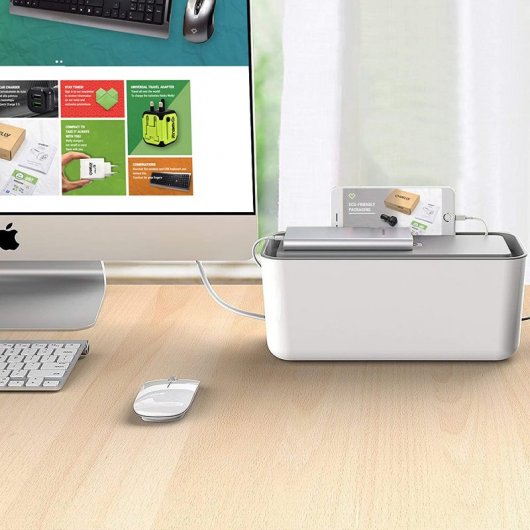 Welly Enjoy IT WY13150 Caja Recogecables Blanco/Gris