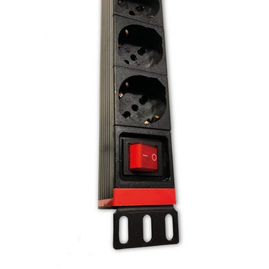 Welly Enjoy It WY40050 Regleta con Protección 8 Tomas para Rack 1U 19"
