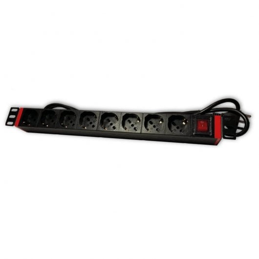 Welly Enjoy It WY40050 Regleta con Protección 8 Tomas para Rack 1U 19"