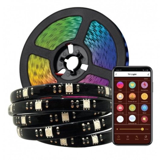 Tira LED WiFi RGB Muvit iO avec Capteur Ambiant et Sonore 3m