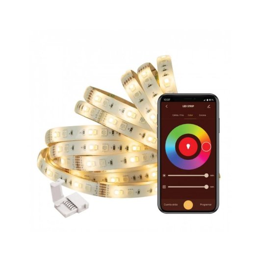 Tira LED WiFi Muvit iO 5m RGB+CCT con Adattatori