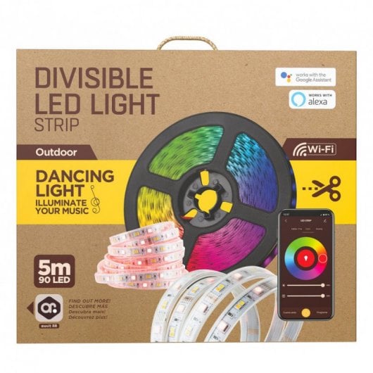 Striscia LED Muvit iO WiFi RGB+CCT da esterno 5m